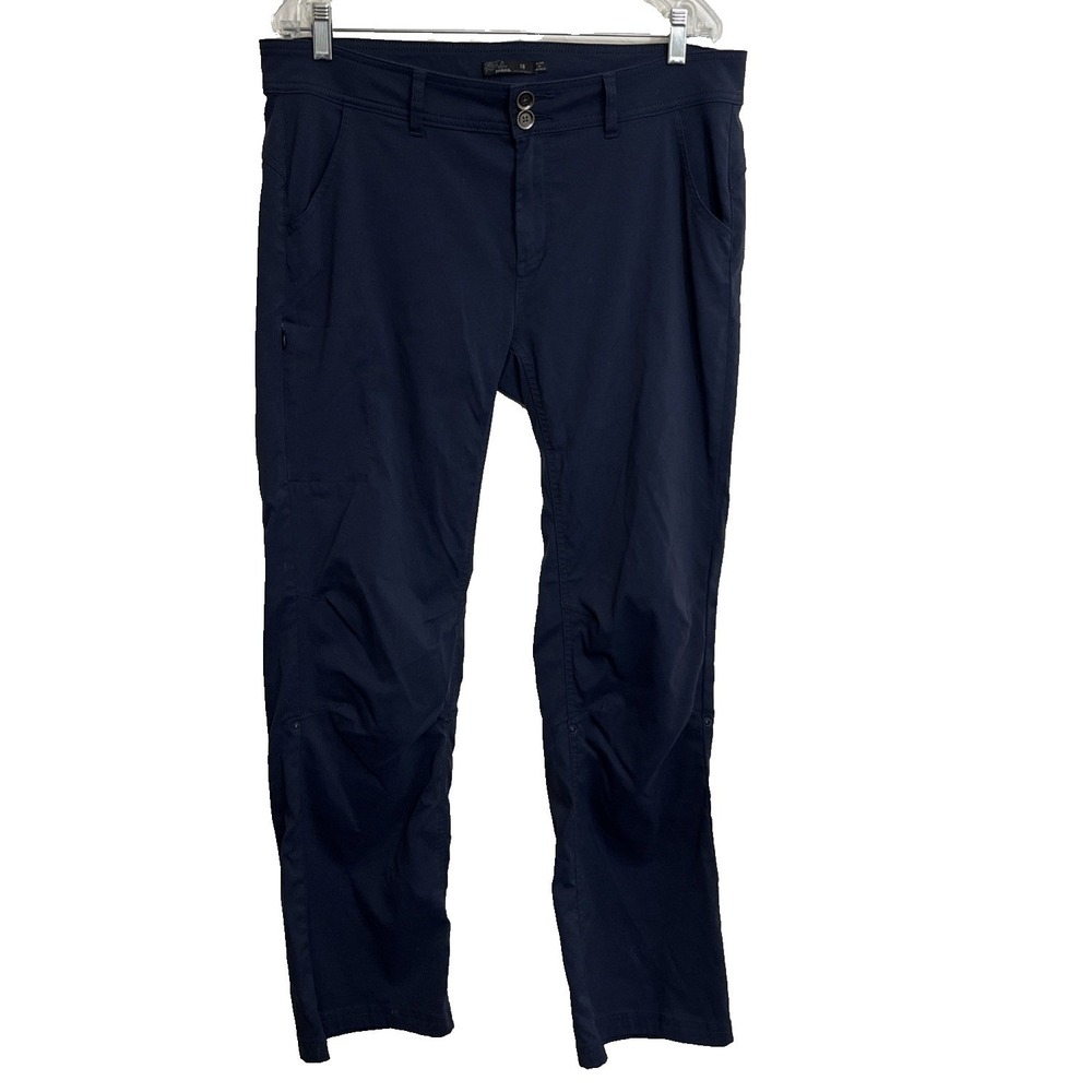 Prana Halle Hiking Pants Women's Size 16 Blue Convertible Snap Leg W4HARG113